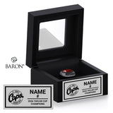 St. John’s Jr. Caps Hockey 2026 Championship Black Window Ring Box