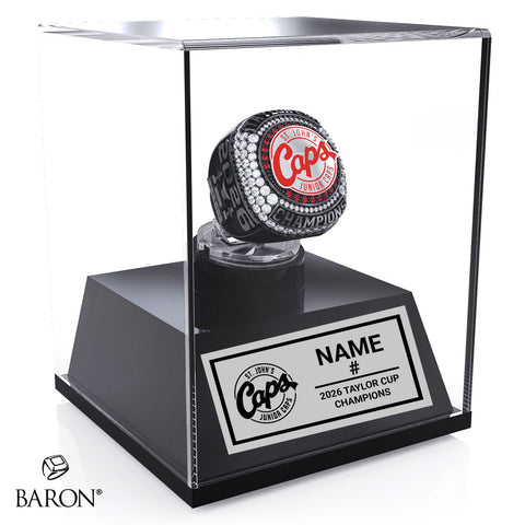 St. John’s Jr. Caps Hockey 2026 Championship Display Case