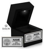 St. Michael's College School Black LED Ring Box