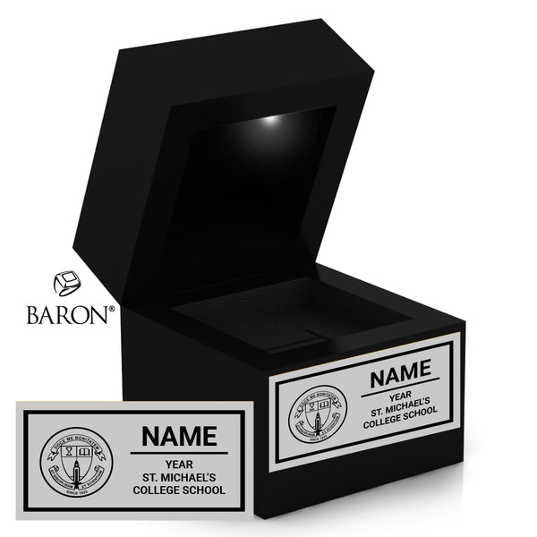 St. Michael's College School Black LED Ring Box