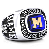 St. Michael's College School - Classic Style Ring (Encrusted) D1.1