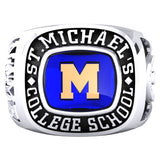 St. Michael's College School - Classic Style Ring (Encrusted) D1.1