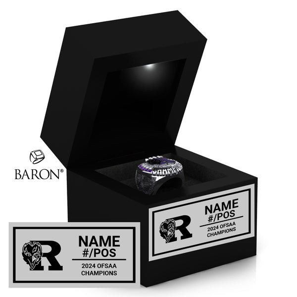 St. Roch CSS Football 2024 Championship Black LED Ring Box