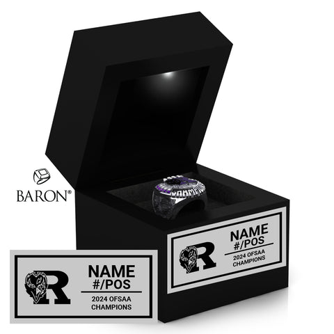 St. Roch CSS Football 2024 Championship Black LED Ring Box