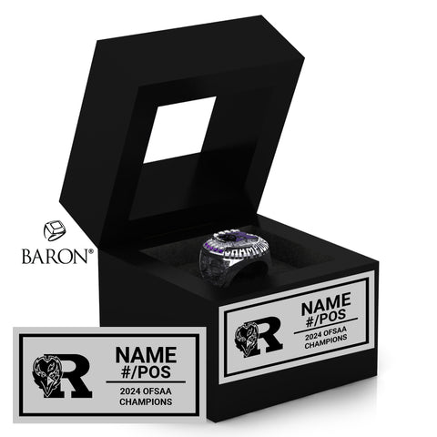 St. Roch CSS Football 2024 Championship Black Window Ring Box