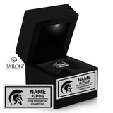 St. Stephen Spartans Football 2024 Championship Black LED Ring Box