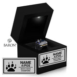 St Joseph's Jaguars Football 2024 Back 2 Back Championship Black LED Ring Box