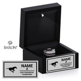 Stampeders LMF Football 2025 Championship Black LED Ring Box