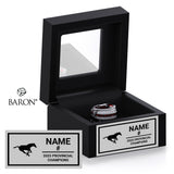 Stampeders LMF Football 2025 Championship Black Window Ring Box