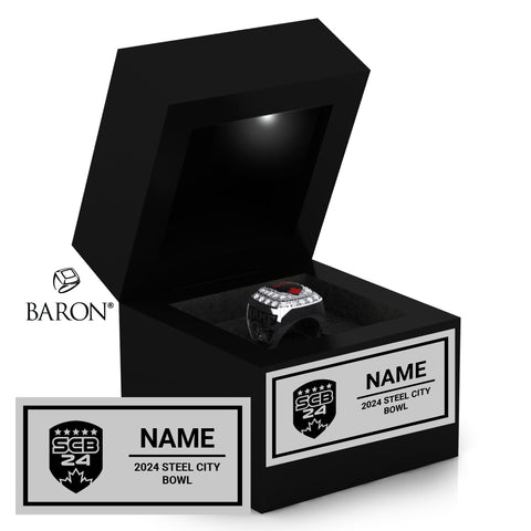 Steel City Bowl Football 2024 Championship Black LED Ring Box