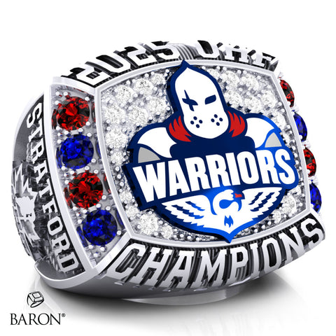 Stratford Warriors U18A OHF Hockey 2025 Championship Ring - Design 2.3