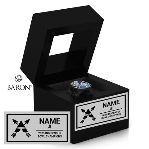 Team Alberta Indigenous Football 2023 Championship Black Window Ring Box