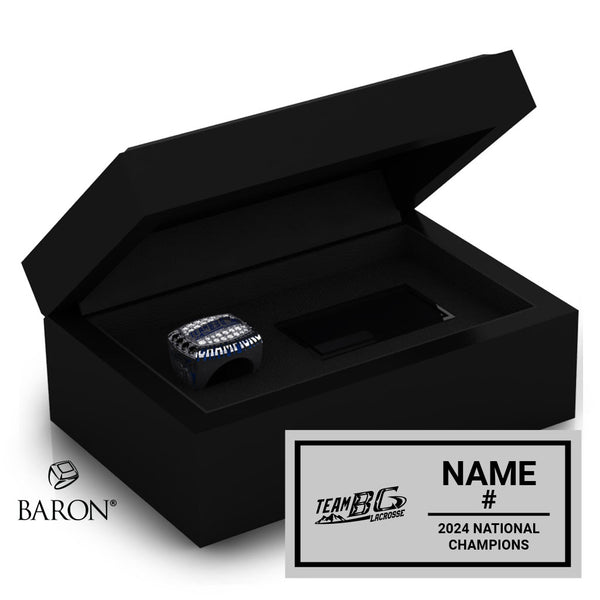 Team BC Lacrosse 2024 Championship Black Standard Window Ring Box