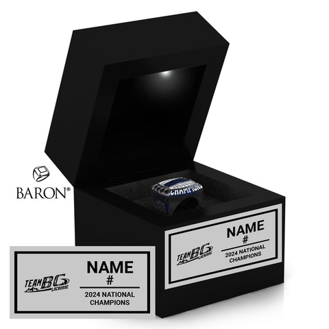 Team BC Lacrosse 2024 Championship Black LED Ring Box