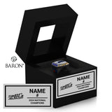 Team BC Lacrosse 2024 Dual Champion Championship Black Window Ring Box