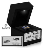 Team BC Lacrosse 2024 U17 Tackaberry Trophy Championship Black LED Ring Box