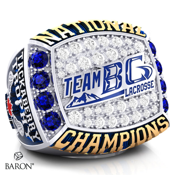 Team BC Lacrosse 2024 U17 Tackaberry Trophy Championship Ring - Design 1.3