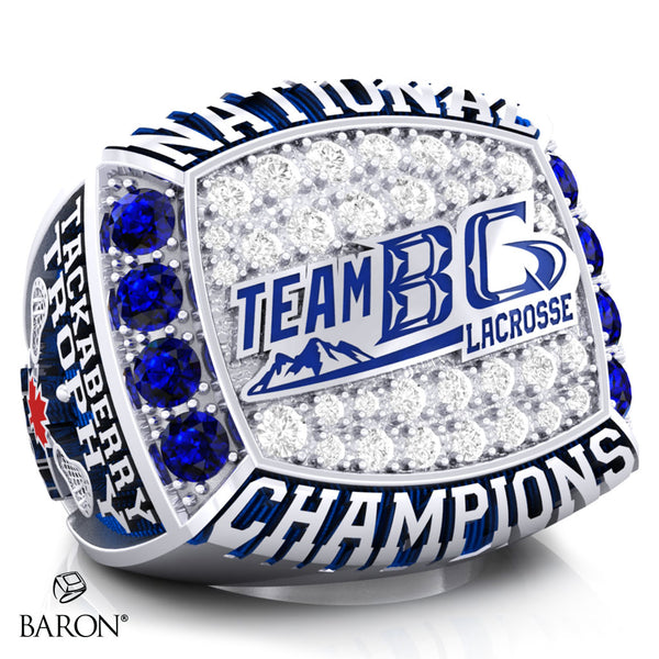 Team BC Lacrosse 2024 U17 Tackaberry Trophy Championship Ring - Design 1.4