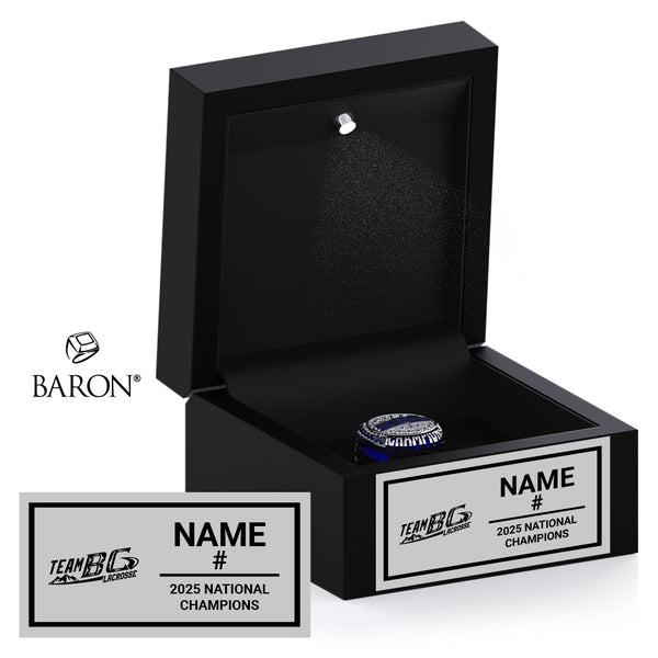 Team BC Lacrosse 2025 Championship Black LED Ring Box