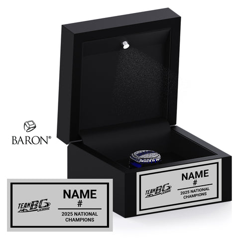 Team BC Lacrosse 2025 Championship Black LED Ring Box