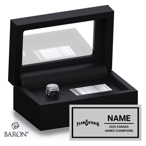 Team Ontario Lacrosse Canada Summer Games 2025 Championship Black Standard Window Ring Box