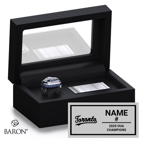University of Toronto Baseball 2025 Championship Black Standard Window Ring Box