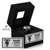 The University of Toronto Baseball 2024 Championship Black Window Ring Box