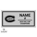 Toronto Jr. Canadiens Hockey 2025 Championship Black Standard Window Ring Box