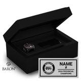 U12 AA Guelph Gryphons Football 2024 Championship Black Standard Window Ring Box