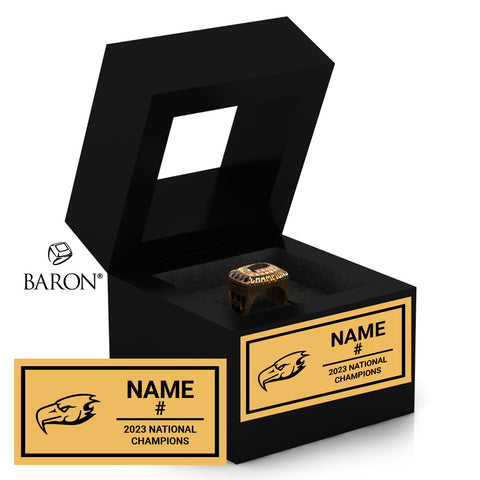 UBC Thunderbirds Soccer 2023 Championship Black Window Ring Box