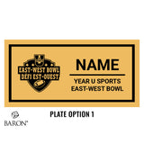 U SPORTS East-West Bowl Football Championship Black Window Ring Box