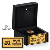 University of Guelph Hockey 2026 Championship Black LED Ring Box