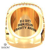University of Waterloo Women's Hockey 2024 Championship Ring - Design 3.4
