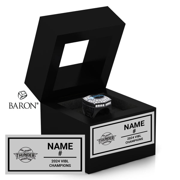 Victoria Thunder Baseball 2024 Championship Black Window Ring Box