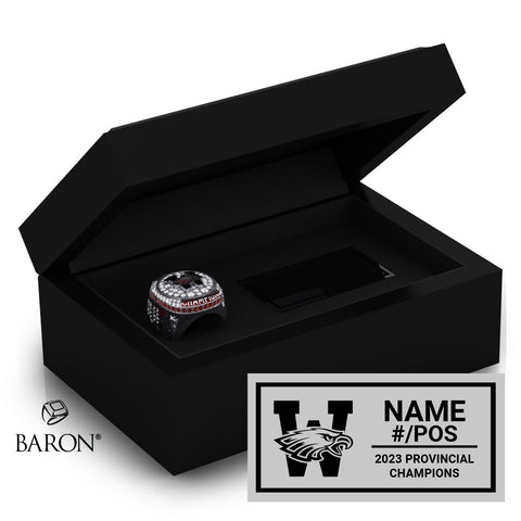 WCS Eagles Football 2023 Championship Black Standard Window Ring Box