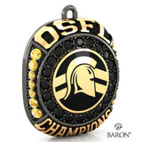 Waterloo Jr. Warriors Football U14 and U16 OSFL 2024 Championship Ring Top Pendant - Design 1.5