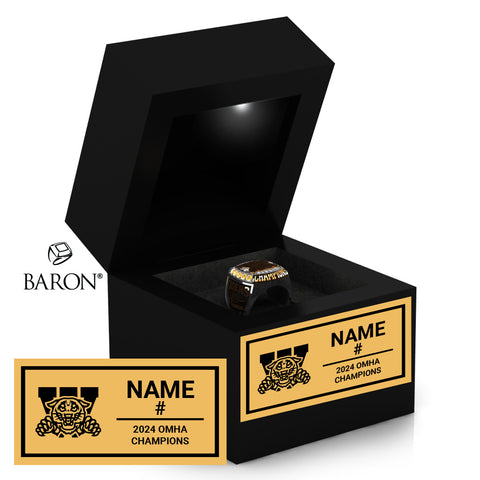 Welland Tigers OMHA U11 Hockey 2024 Championship Black LED Ring Box