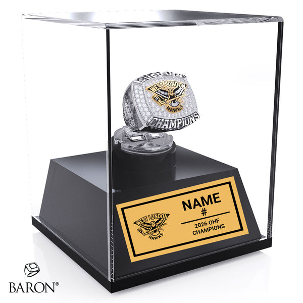 West London Hawks U18 Alliance Hockey 2026 Championship Display Case