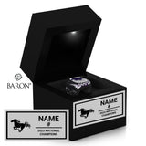 Western Mustangs Lacrosse 2023 Championship Black LED Ring Box