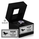 Western Mustangs Lacrosse 2023 Championship Black Window Ring Box