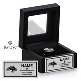 Western Technical Commercial School Baseball 2026 Championship Black Window Ring Box