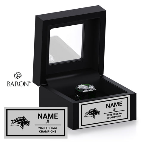 Western Technical Commercial School Baseball 2026 Championship Black Window Ring Box