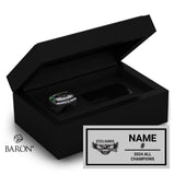 Whitby Steelhawks Lacrosse 2024 Championship Black Standard Window Ring Box