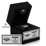 Whitby Steelhawks Lacrosse 2024 Championship Black LED Ring Box