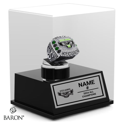 Whitby Steelhawks Lacrosse 2024 Championship Display Case