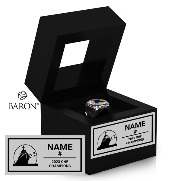 Woodstock Jr Navy Vets 2023 Championship Window Ring Box