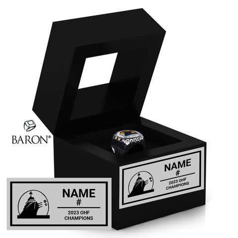 Woodstock Jr Navy Vets 2023 Championship Window Ring Box