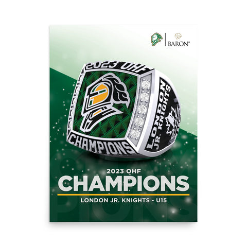 London Jr Knights U15 2023 Championship Poster