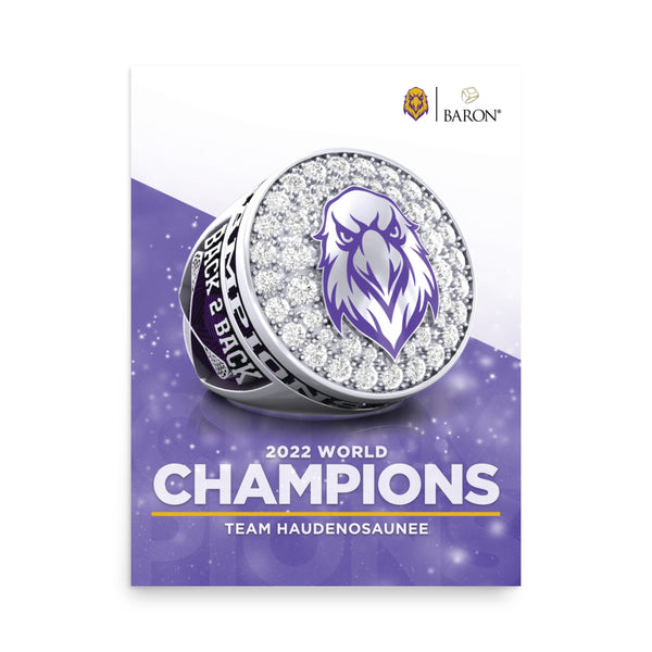 Team Haudenosaunee Lacrosse 2022 Championship Poster