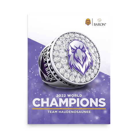 Team Haudenosaunee Lacrosse 2022 Championship Poster